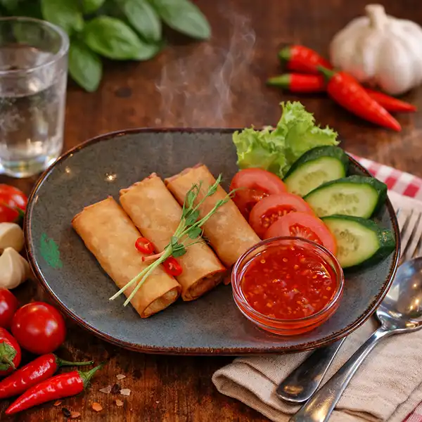 Por Pia Tod crispy Thai spring rolls Mae Thai River Stockholm