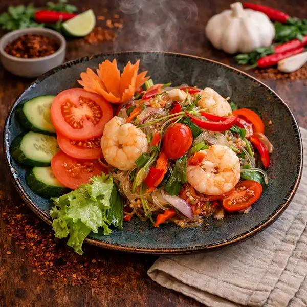 Yam Woon Sen glass noodle salad Thai mat Stockholm