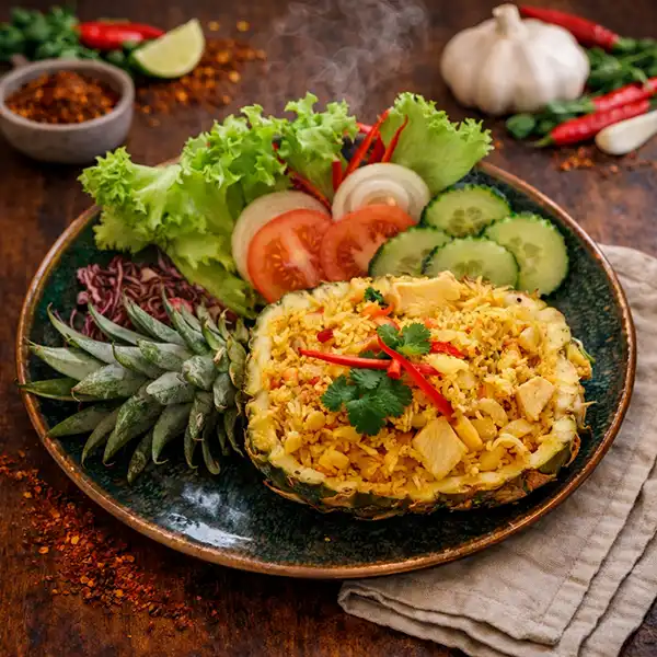 Khao Pad Sapporot pineapple fried rice Stockholm