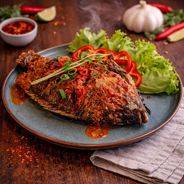 Pla Rad Prik fried fish with chili sauce Stockholm