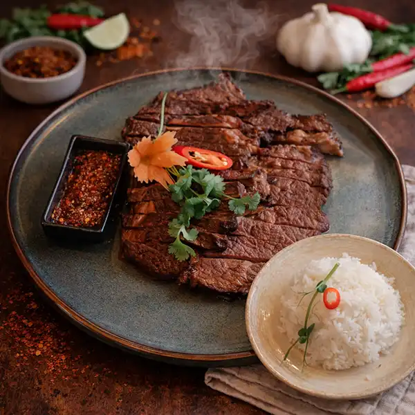 Nua Yang grilled beef Thai restaurant Stockholm