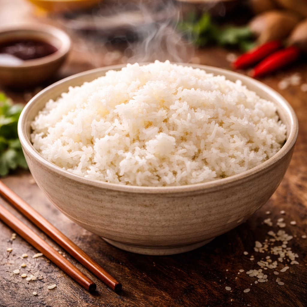 Jasmine rice served at Mae Thai River Thai restaurant Stockholm